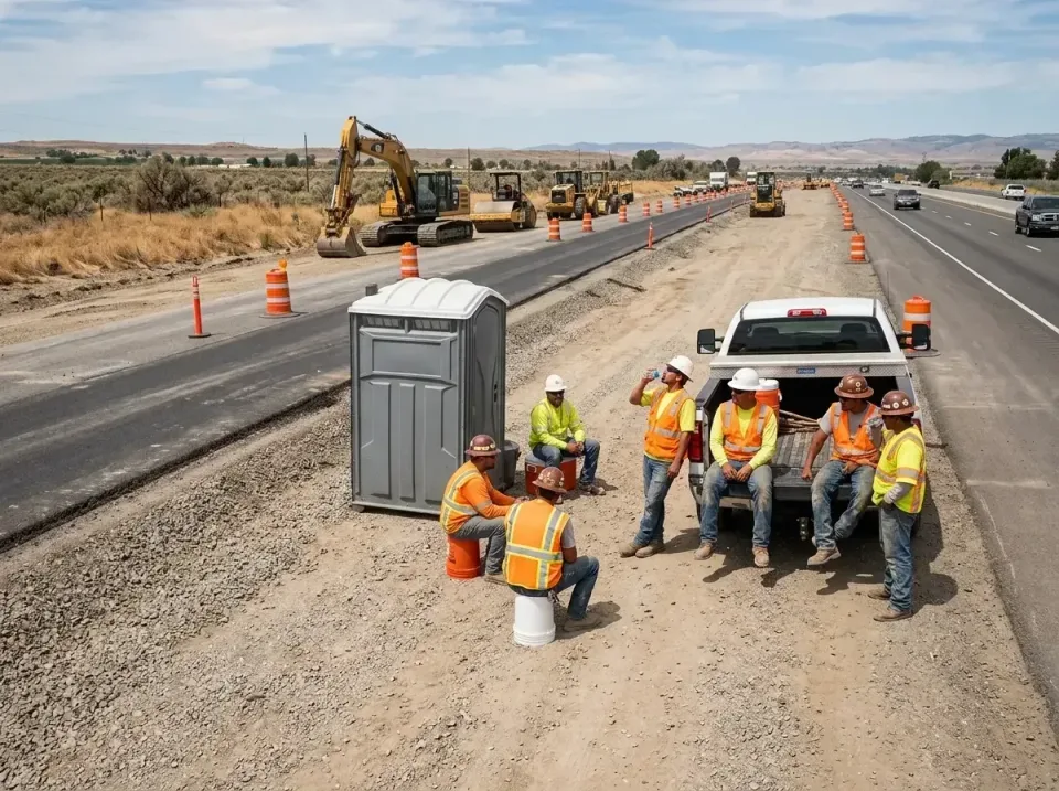 highway-road-construction-crew-007 — frequently asked questions, Porta Potty and Restroom Rentals in Talent, OR